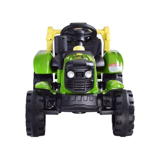 Elektrinis traktorius žalias su priekaba TRUCK III